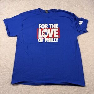 Gildan Men's XL Blue Philadelphia 76ers "For The Love Of Philly" T-Shirt